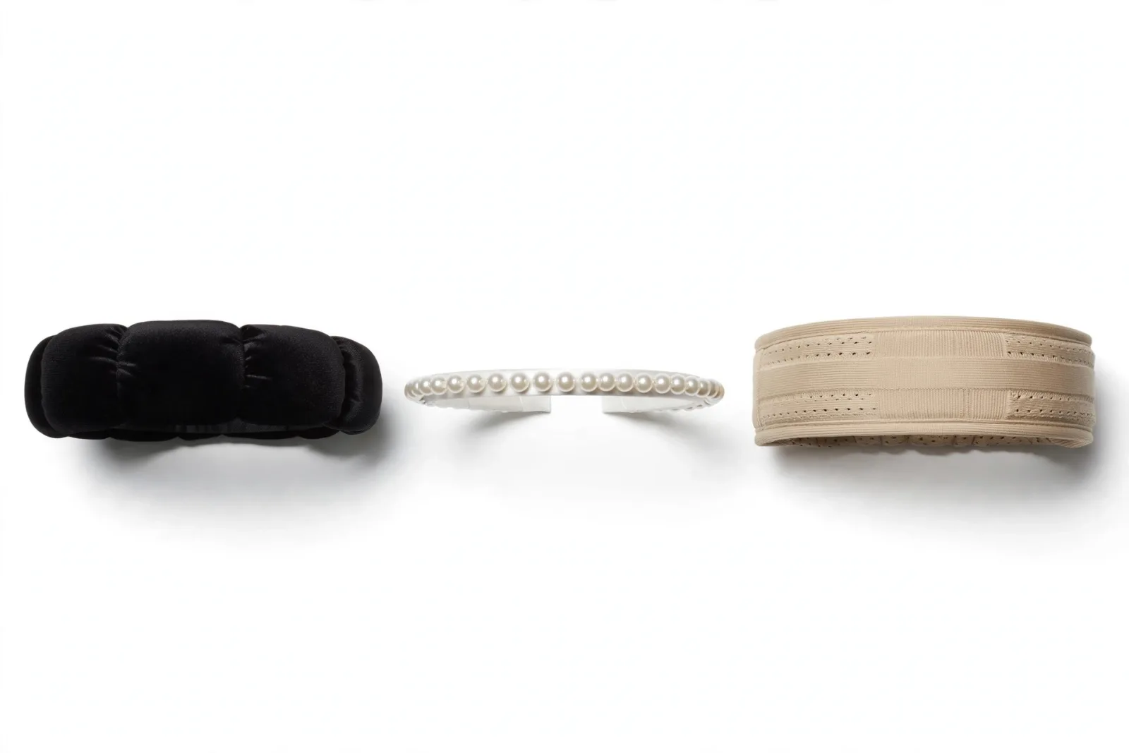 Headbands collection, studio product photo on white background