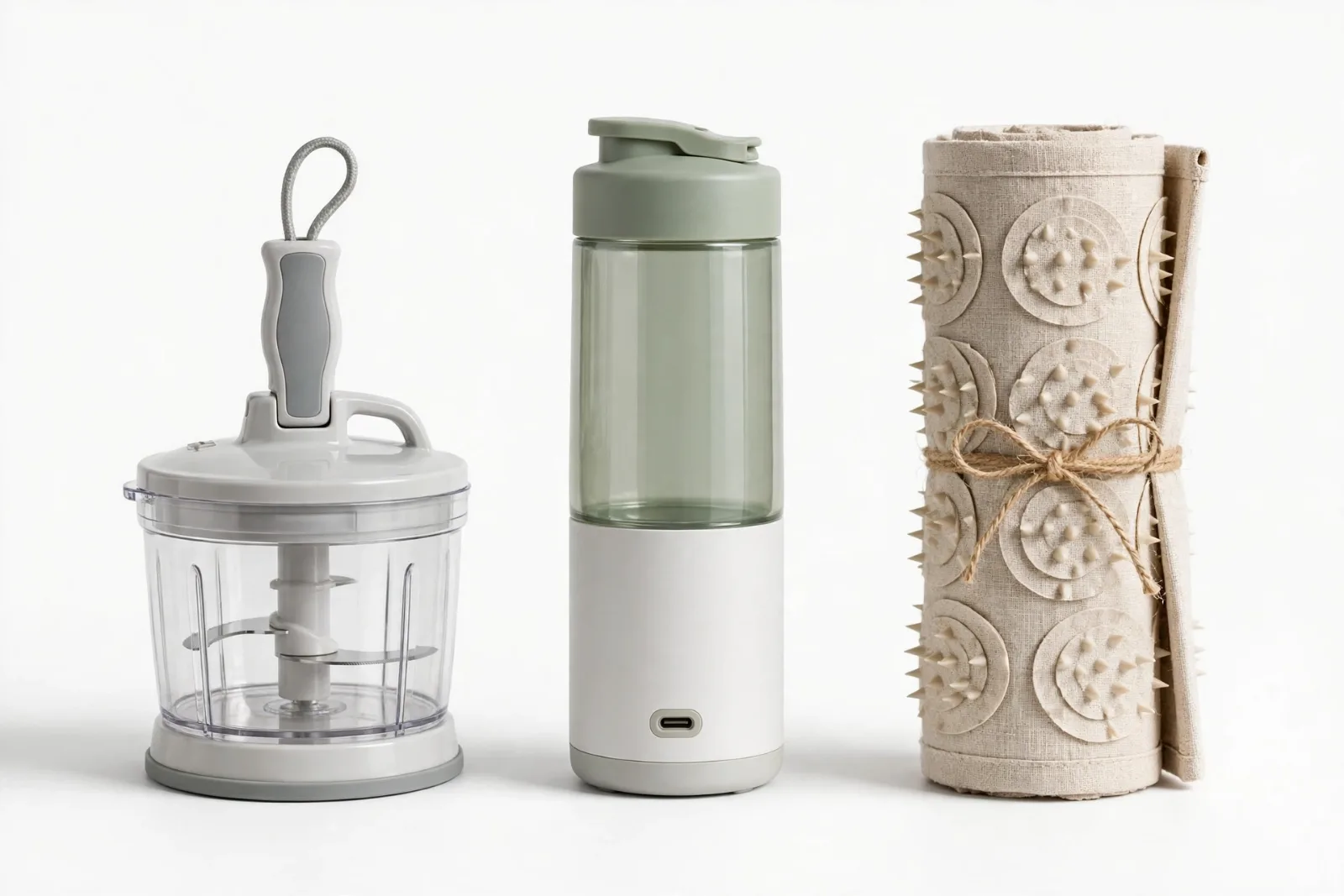 Home, Kitchen & Wellness collection, studio product photo on white background