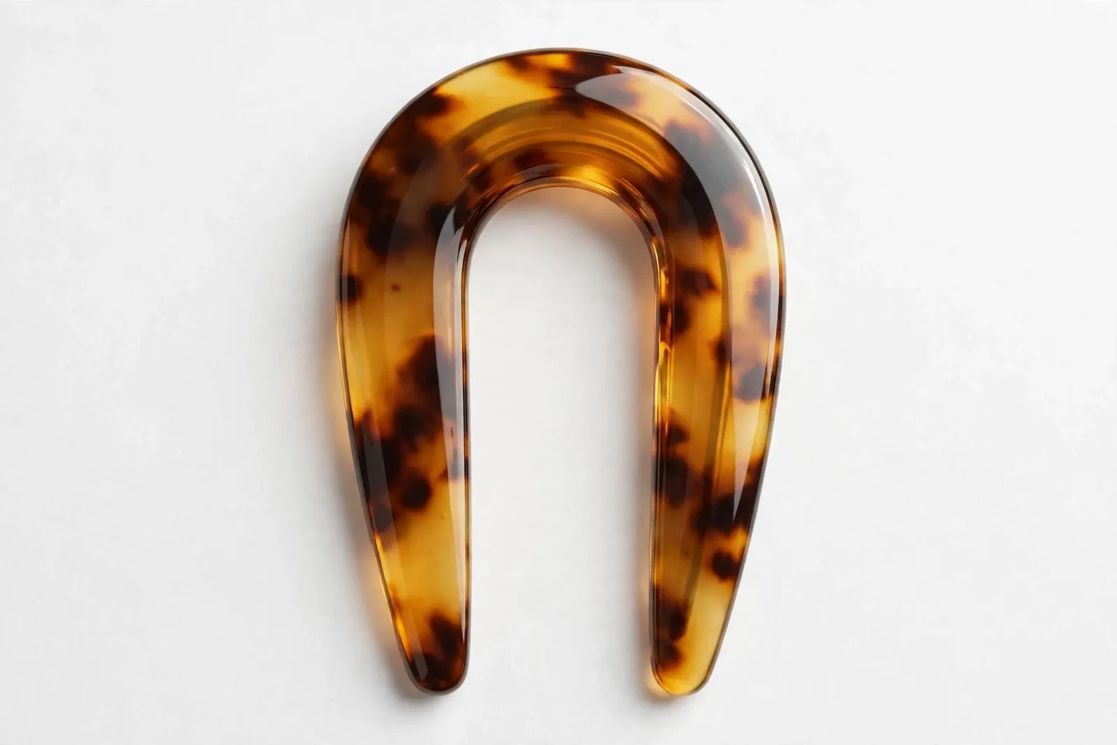 Tortoise French Hair Pin, studio product photo on white background