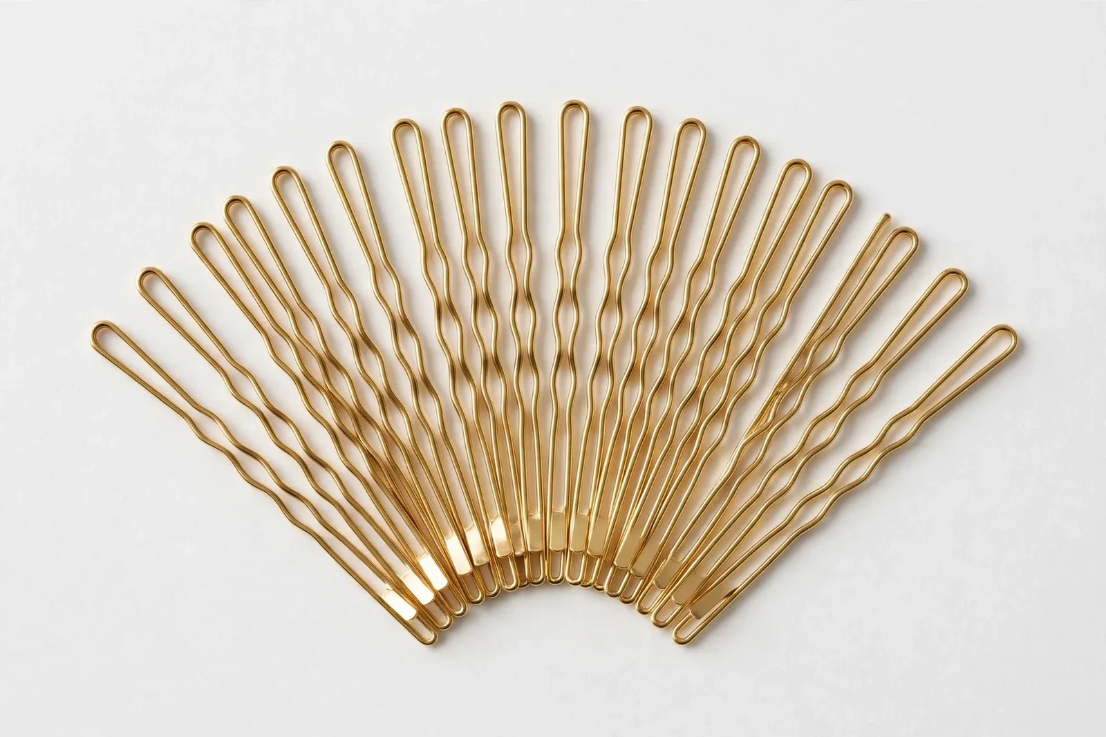 Gold Bobby Pins (30-Pack), studio product photo on white background